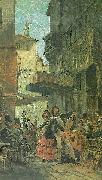 Carl Spitzweg Italienische Strabensanger painting